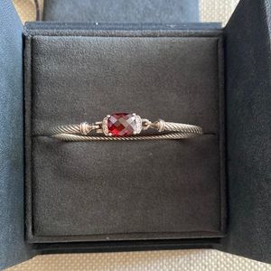 David Yurman Garnet & Diamond Petite Wheaton Bracelet